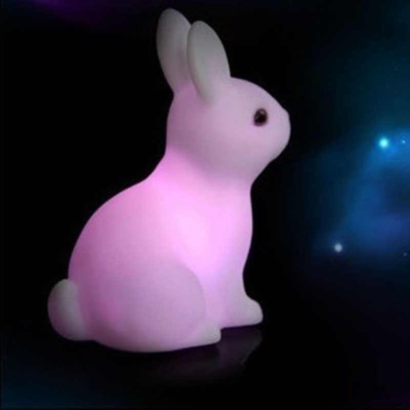colorful-rabbit-shaped-children's-nightlights